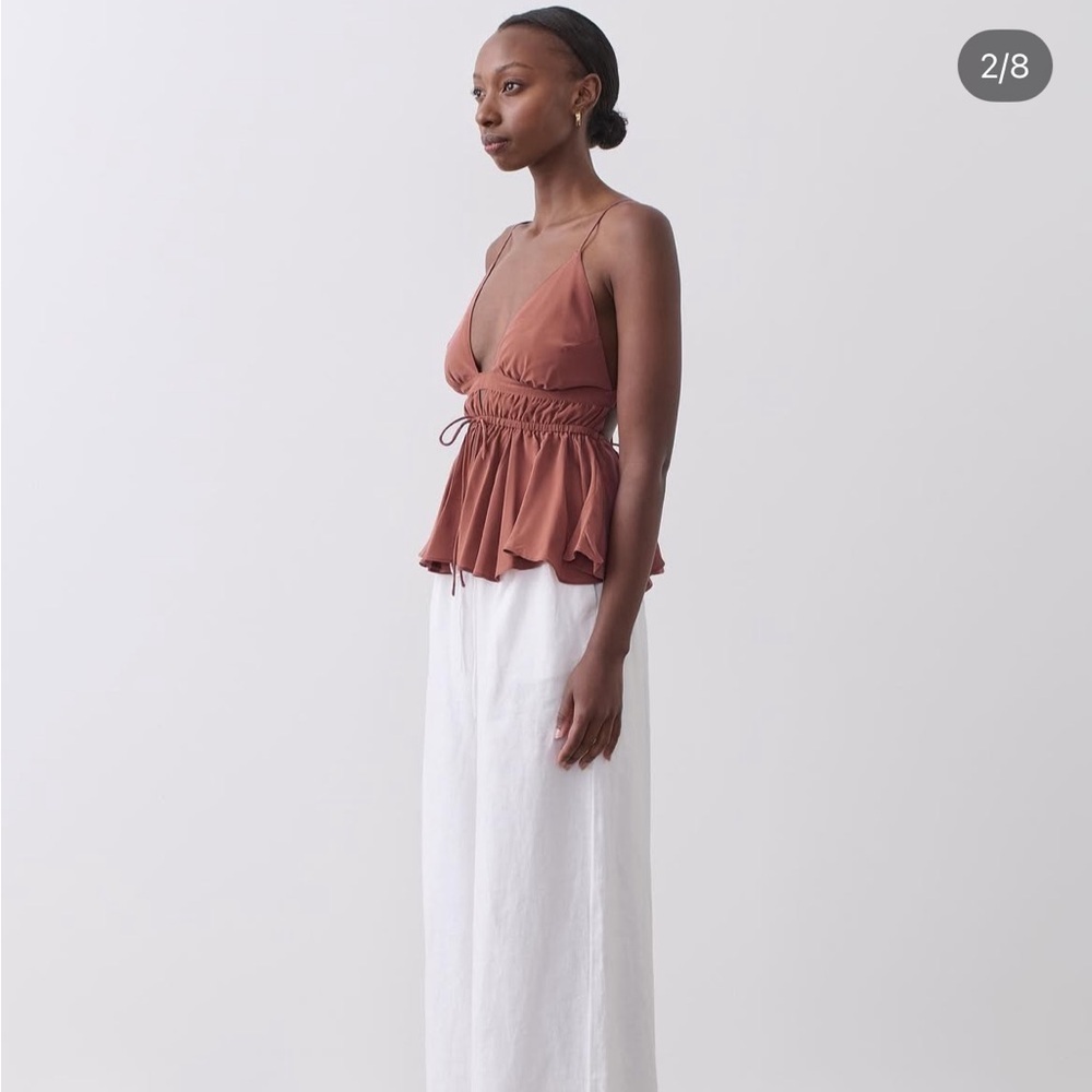 Joslin Liana Silk Camisole Sandwash Terracotta Silk Aus 10 US 6 - Picture 2 of 6